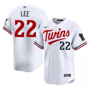 White Brooks Lee #22 Twins Baseball Sewn Jersey | Genuine Men Fit 47028416