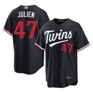 Edouard Julien #47 Twins Baseball Jersey | Exclusive Men Navy Embroidery Edition 79817780