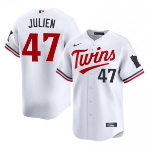 White Edouard Julien #47 Twin Cities Baseball Stitched Jersey | MLB Men Fit 28973958