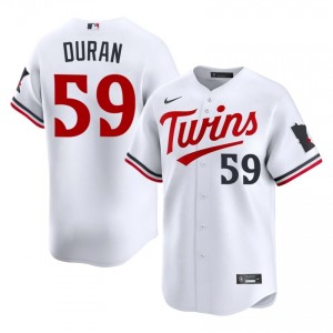 White Jhoan Duran #59 Minnesota Twins Baseball Sewn Jersey | Gameday Men Fit 12416345