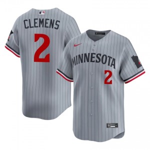 Kody Clemens #2 MIN Twins Baseball Jersey | Authentic Men Gray Sewn Edition 66795343