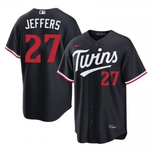Twins Ryan Jeffers #27 Navy Men Baseball Jersey | 2026 Season Exclusive 20030308