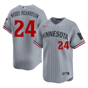 Simeon Woods Richardson #24 Minnesota Twins Baseball Jersey | Pro-Grade Men Gray Stitched Edition 14656815