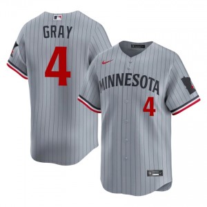 #4 Tristan Gray Officially Licensed Men Baseball Jersey | Twins Gray Fan Gear 65693011
