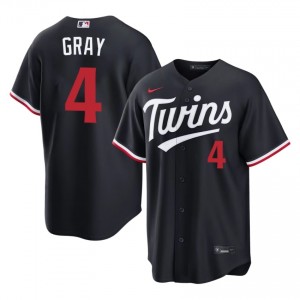 Navy Tristan Gray #4 Twins Baseball Embroidery Jersey | Limited Men Fit 66583423