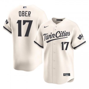Bailey Ober #17 MIN Baseball Jersey | MLB Men Cream Stitched Edition 17794042