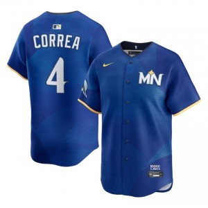 Royal Carlos Correa #4 Minnesota Twins Baseball City Connect Stitched Jersey | Durable Men Fit 58799718