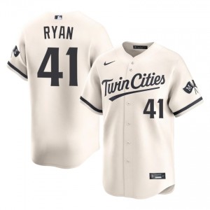 Twin Cities Joe Ryan #41 Cream Men Baseball Jersey | 2026 Season Iconic 80348340