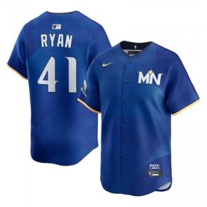 #41 Joe Ryan Limited Men City Connect Baseball Jersey | Twins Royal Fan Gear 56094200