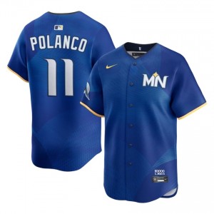 #11 Jorge Polanco Game-Day Men City Connect Baseball Jersey | Minnesota Twins Royal Fan Gear 80605201