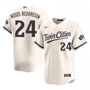 Cream Simeon Woods Richardson #24 Minnesota Twins Baseball Embroidery Jersey | Classic Men Fit 76621935