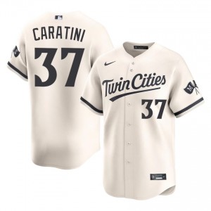 MIN Victor Caratini #37 Cream Men Baseball Jersey | 2026 Season Pro-Grade 32032169