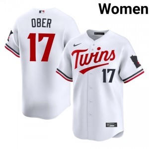 Bailey Ober #17 Minnesota Twins Baseball Jersey | Premium Women White Stitch Edition 80059876