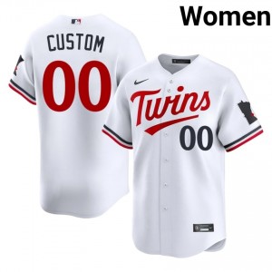 Custom #00 Twin Cities Baseball Jersey | Official Women White Stitch Edition 92268662