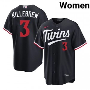 #3 Harmon Killebrew Pro-Grade Women Baseball Jersey | Twins Navy Fan Gear 73448387