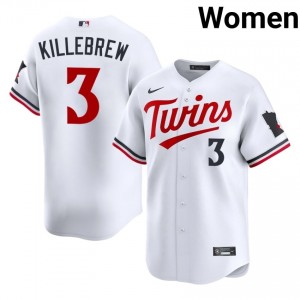 Twin Cities Harmon Killebrew #3 White Women Baseball Jersey | 2026 Season Gameday 64022108