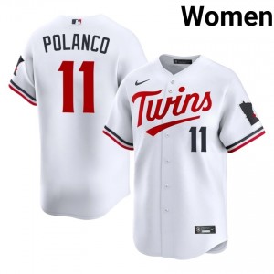 MIN Twins Jorge Polanco #11 White Women Baseball Jersey | 2026 Season Iconic 86899783