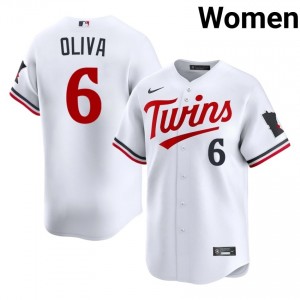 #6 Tony Oliva Replica Women Baseball Jersey | Twins White Fan Gear 19058148