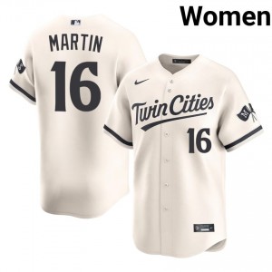 Austin Martin #16 MIN Twins Baseball Jersey | Classic Women Cream Embroidery Edition 45145929