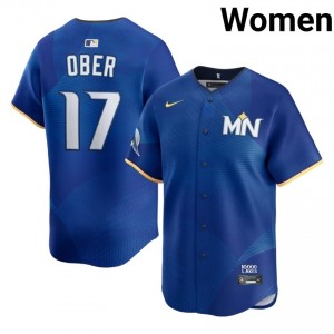 #17 Bailey Ober Genuine Women City Connect Baseball Jersey | MIN Royal Fan Gear 27050202