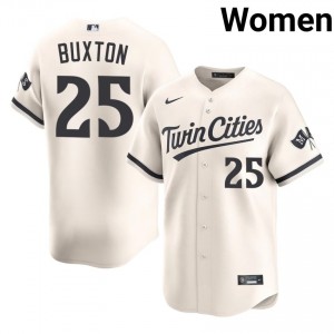 Cream Byron Buxton #25 Minnesota Twins Baseball Stitched Jersey | Game-Day Women Fit 91400647