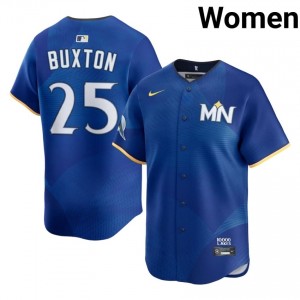Byron Buxton #25 MIN Twins City Connect Baseball Jersey | Iconic Women Royal Stitched Edition 22468624