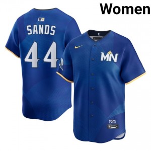 #44 Cole Sands Game Women City Connect Baseball Jersey | Minnesota Twins Royal Fan Gear 65357265
