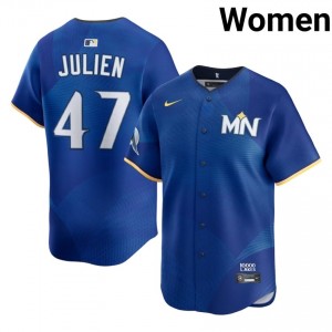 Royal Edouard Julien #47 Minnesota Twins Baseball City Connect Embroidery Jersey | Professional Women Fit 21868842
