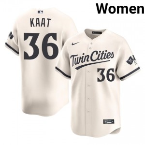 Cream Jim Kaat #36 MIN Twins Baseball Stitched Jersey | Iconic Women Fit 98680244