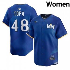 Royal Justin Topa #48 Twins Baseball City Connect Stitched Jersey | Replica Women Fit 10211832