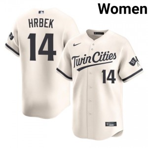 #14 Kent Hrbek Limited Women Baseball Jersey | MIN Cream Fan Gear 67823922