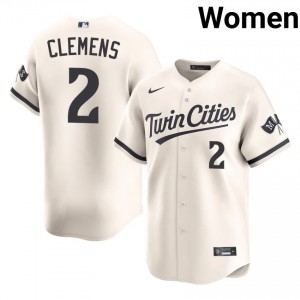 #2 Kody Clemens Exclusive Women Baseball Jersey | MIN Twins Cream Fan Gear 85547706