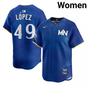 #49 Pablo Lopez Officially Licensed Women City Connect Baseball Jersey | Twin Cities Royal Fan Gear 26198980