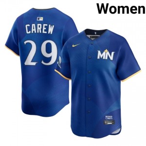 #29 Rod Carew Exclusive Women City Connect Baseball Jersey | MIN Royal Fan Gear 77940018