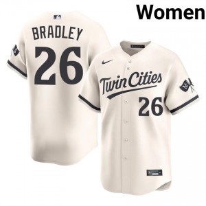 Taj Bradley #26 Twins Baseball Jersey | Iconic Women Cream Stitched Edition 87642477