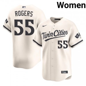 #55 Taylor Rogers Gameday Women Baseball Jersey | MIN Cream Fan Gear 77262232