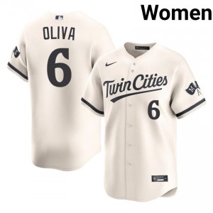 Tony Oliva #6 Minnesota Twins Baseball Jersey | Official Women Cream Stitch Edition 97257014