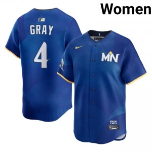 Tristan Gray #4 Minnesota Twins City Connect Baseball Jersey | Exclusive Women Royal Embroidery Edition 45690393