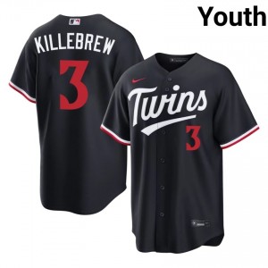 Harmon Killebrew #3 Twin Cities Baseball Jersey | Professional Youth Navy Embroidery Edition 83849939