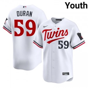Jhoan Duran #59 MIN Baseball Jersey | Iconic Youth White Stitched Edition 65258588