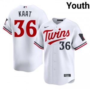 White Jim Kaat #36 Twins Baseball Stitch Jersey | Official Youth Fit 11241644