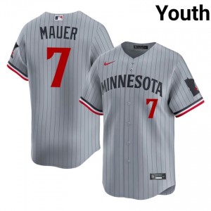#7 Joe Mauer MLB Youth Baseball Jersey | MIN Twins Gray Fan Gear 87724950
