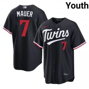 Navy Joe Mauer #7 Minnesota Twins Baseball Stitched Jersey | Pro-Grade Youth Fit 33845323