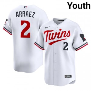 Luis Arraez #2 Minnesota Twins Baseball Jersey | Pro-Grade Youth White Stitched Edition 96266151