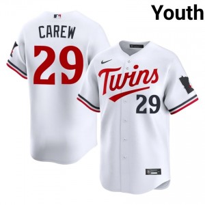 Twins Rod Carew #29 White Youth Baseball Jersey | 2026 Season Premium 67458325