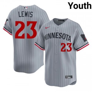 Gray Royce Lewis #23 MIN Twins Baseball Stitched Jersey | Replica Youth Fit 82297838