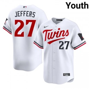 Twin Cities Ryan Jeffers #27 White Youth Baseball Jersey | 2026 Season Officially Licensed 99050341