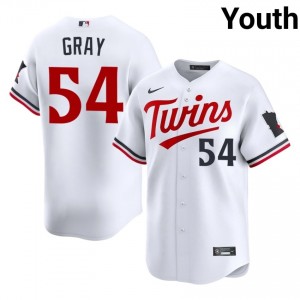 #54 Sonny Gray Gameday Youth Baseball Jersey | Twins White Fan Gear 59995121