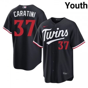 Victor Caratini #37 Minnesota Twins Baseball Jersey | Replica Youth Navy Stitched Edition 96270877
