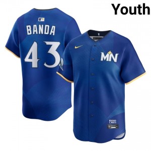 Anthony Banda #43 MIN Twins City Connect Baseball Jersey | Pro-Grade Youth Royal Stitched Edition 71086740